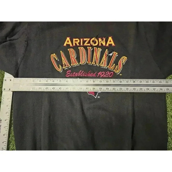 Vintage Arizona Cardinals Sweatshirt NFL 90s Logo Athletic L Black Embroidered - Picture 6 of 9